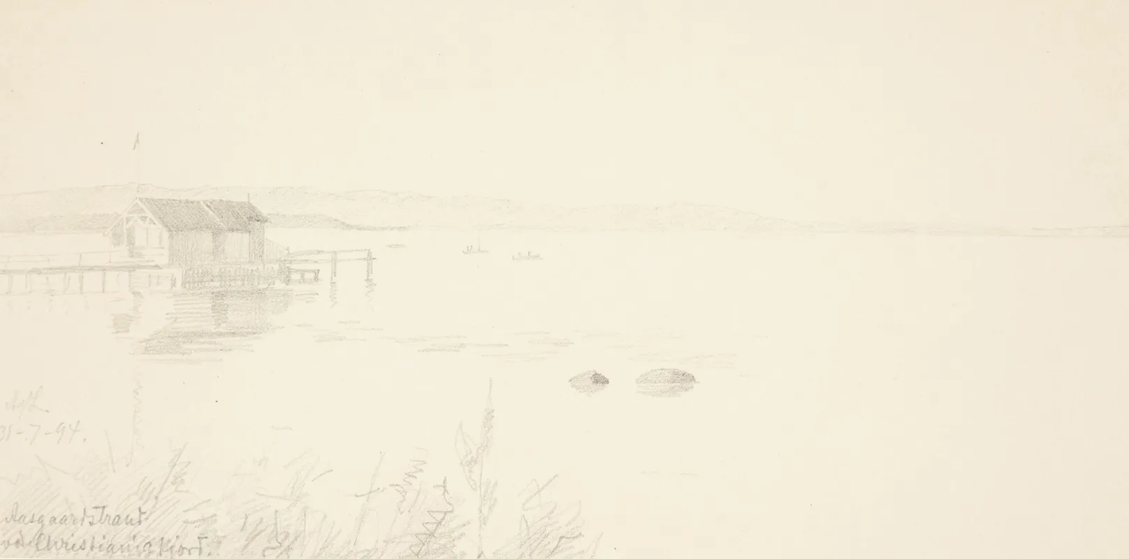 Aalsgaard Strand Ved Christianiafjord Wall Art by Agnes Lunn - High-Resolution Digital Print