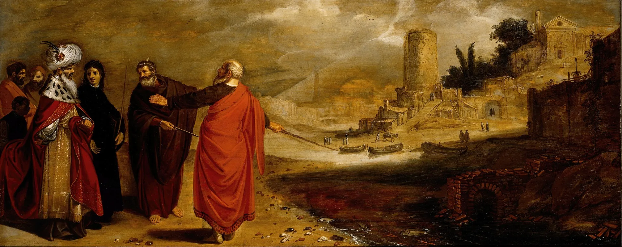 Aaron Transforming The Water Of The Nile Into Blood