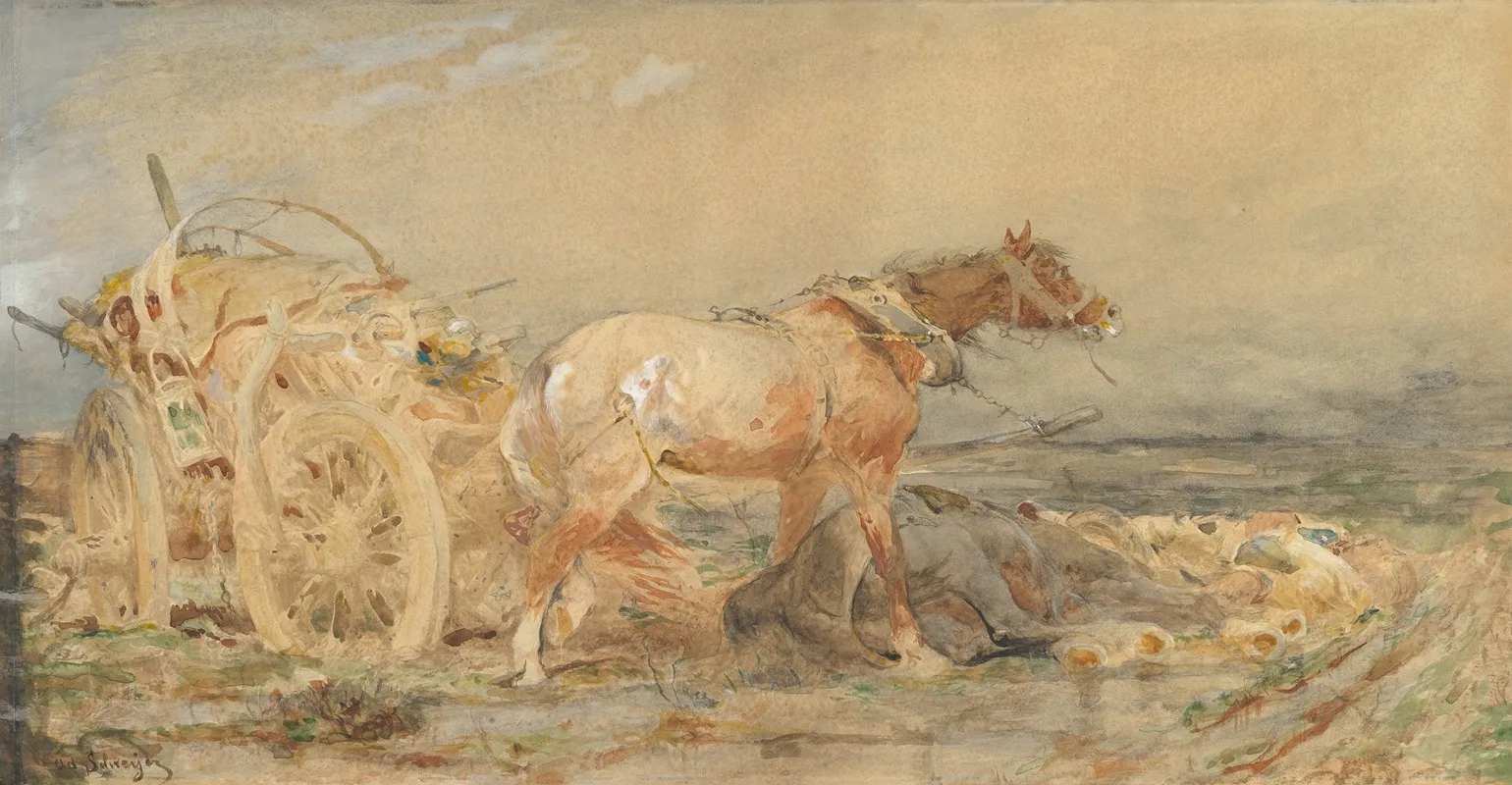 Abandoned Marshes Of The Danube Wall Art by Adolf Schreyer - High-Resolution Digital Print