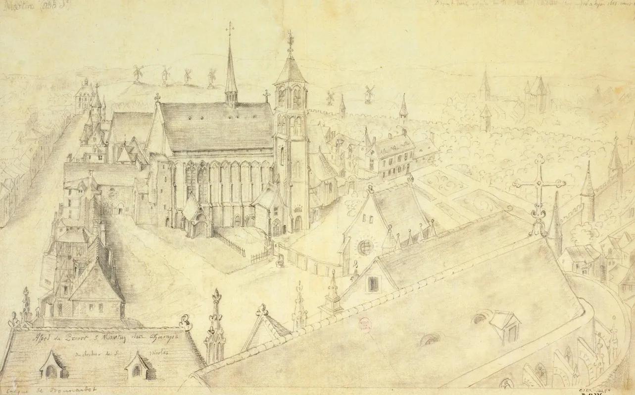 Abbaye Saint Martin Wall Art by Alfred Bonnardot - High-Resolution Digital Print