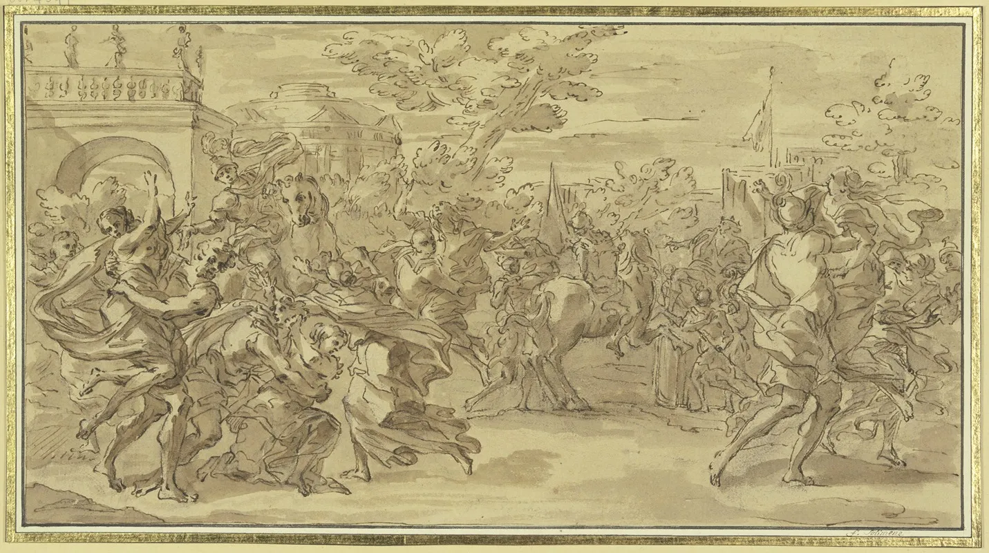 Abduction Of The Sabine Women 3 Wall Art by Francesco Solimena - High-Resolution Digital Print