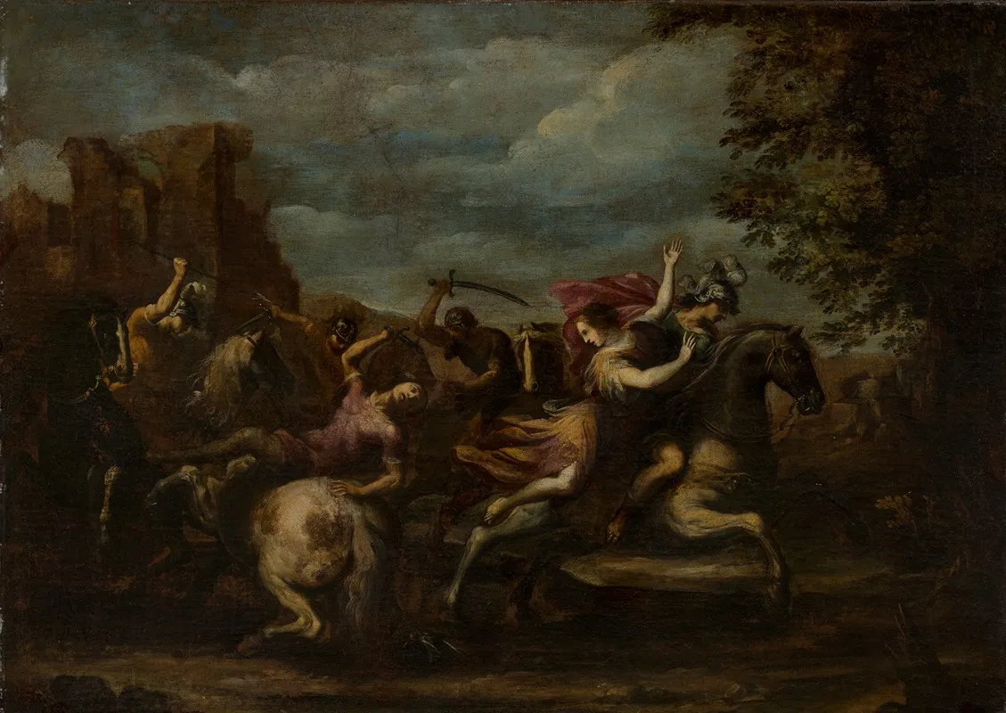 Abduction Of Women Wall Art by Francesco Allegrini - High-Resolution Digital Print