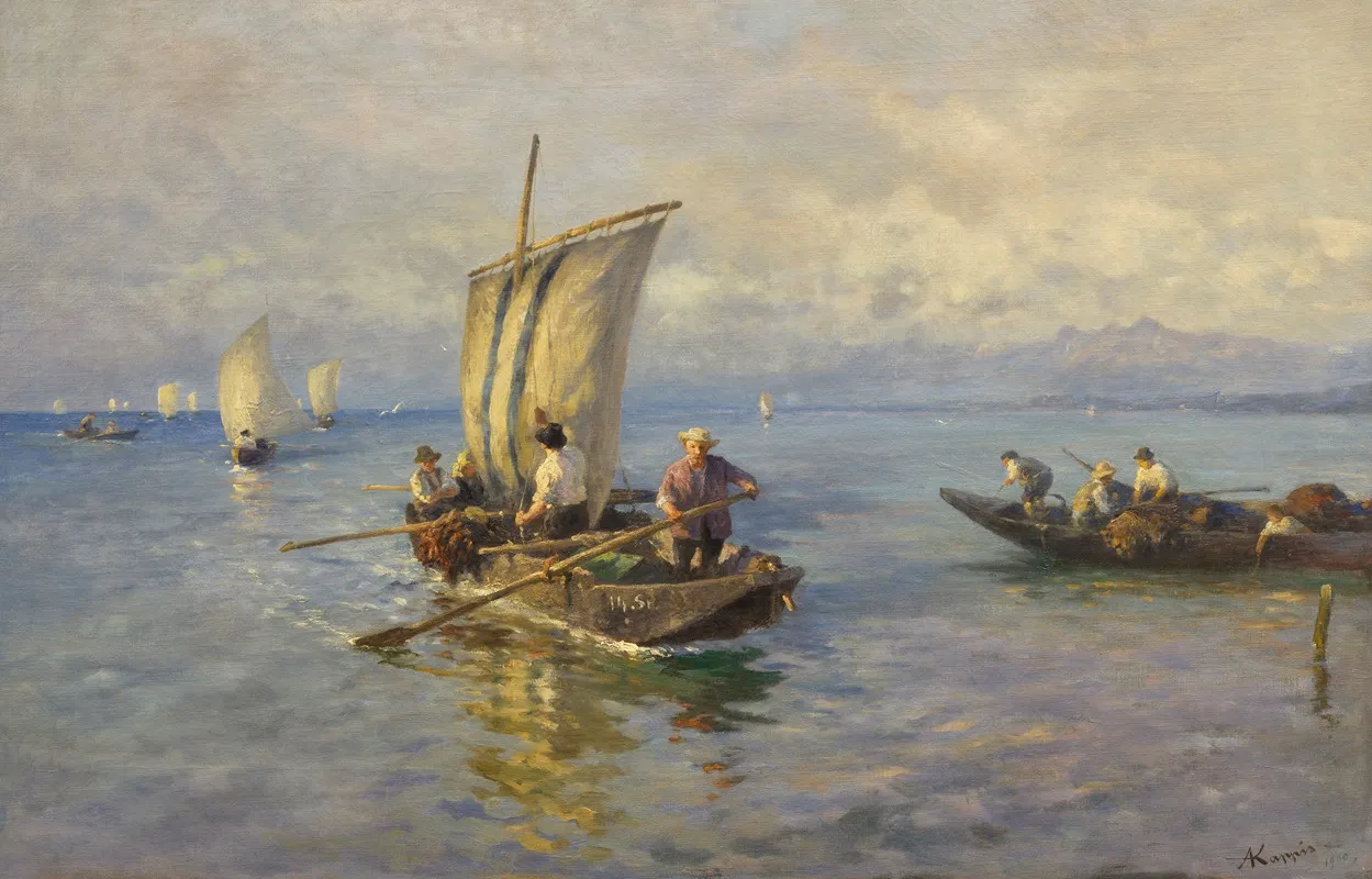 Abend Am See Wall Art by Albert Kappis - High-Resolution Digital Print
