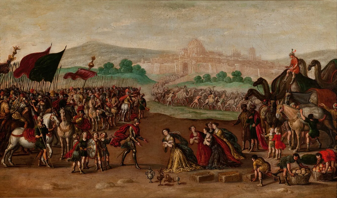 Abigail Presents Gifts To David Wall Art by Circle of Juan de la Corte - High-Resolution Digital Print