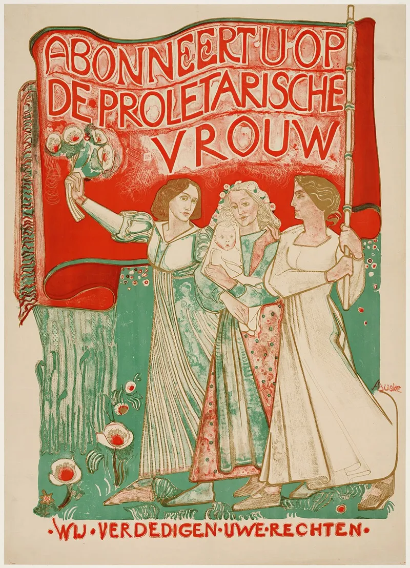 Abonneert U Op De Proletarische Vrouw Wij Verdedigen Uwe Rechten Wall Art by A. Lüske - High-Resolution Digital Print