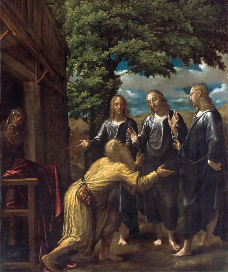 Abraham And The Three Angels 4 Wall Art by Juan Fernández de Navarrete - High-Resolution Digital Print