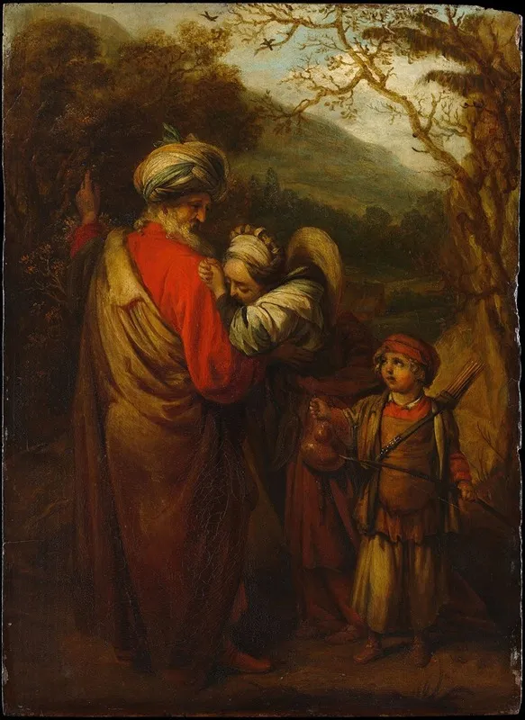 Abraham Dismissing Hagar And Ishmael Wall Art by Barent Fabritius - High-Resolution Digital Print