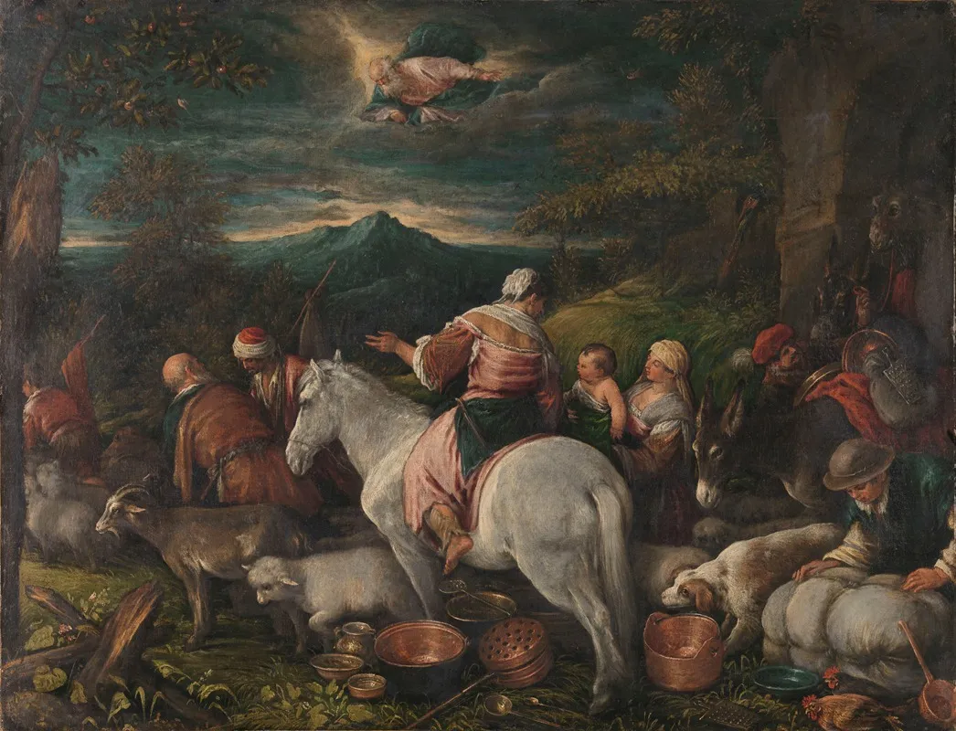 Abraham Leaves Haran Wall Art by Francesco Bassano the Younger - High-Resolution Digital Print