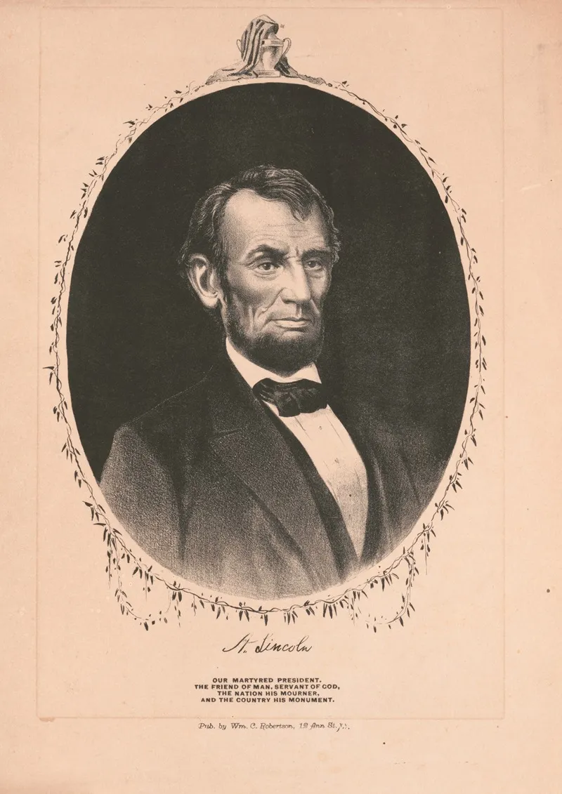 Abraham Lincoln 47 Wall Art by Robertson's Lith. Co. - High-Resolution Digital Print