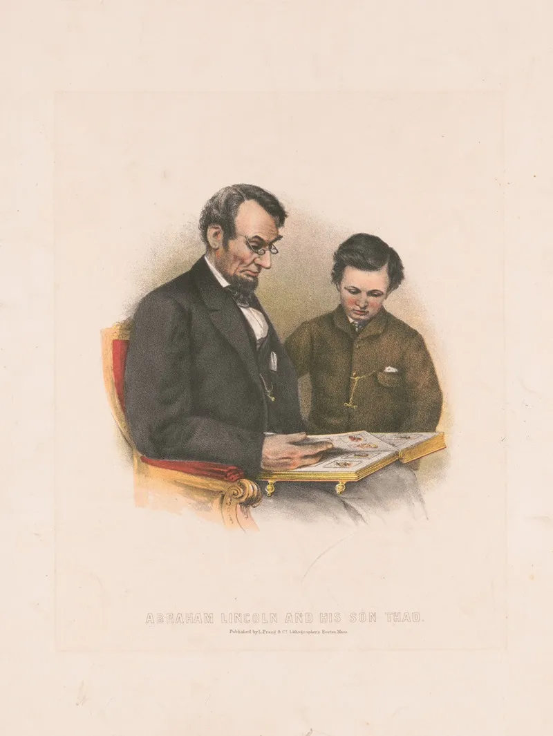 Abraham Lincoln And His Son Thad 2