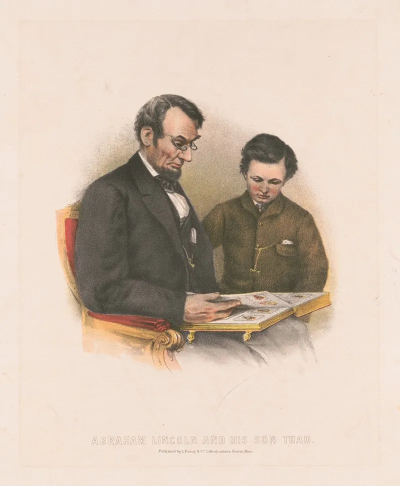 Abraham Lincoln And His Son Thad