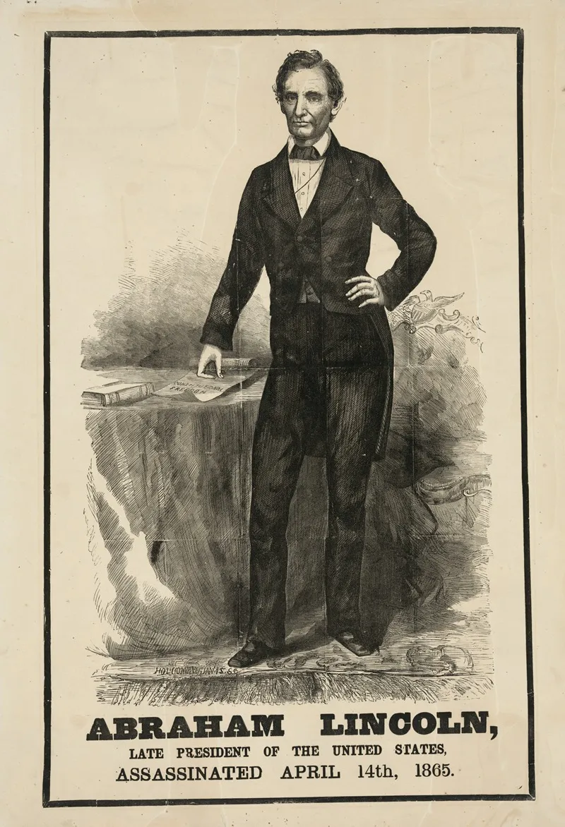 Abraham Lincoln Late President Of The United States Assassinated April 14th 1865 Wall Art by Holcomb & co. - High-Resolution Digital Print