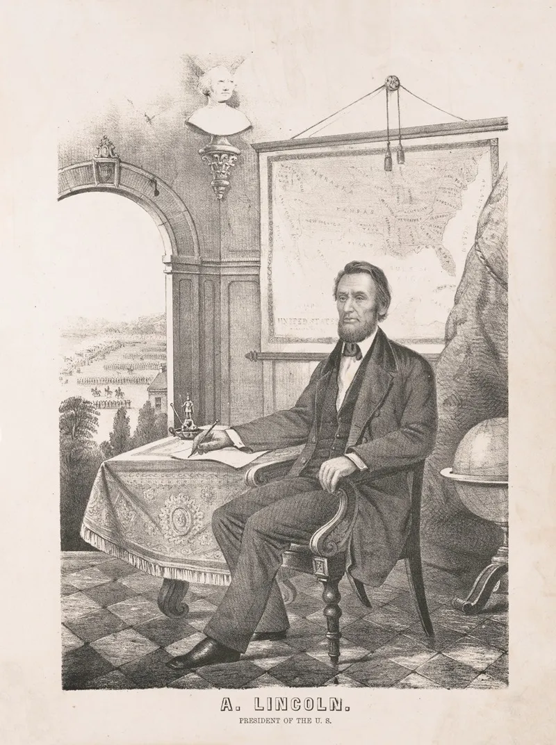 Abraham Lincoln President Of The U S Wall Art by Ehrgott, Forbriger &amp; Company - High-Resolution Digital Print