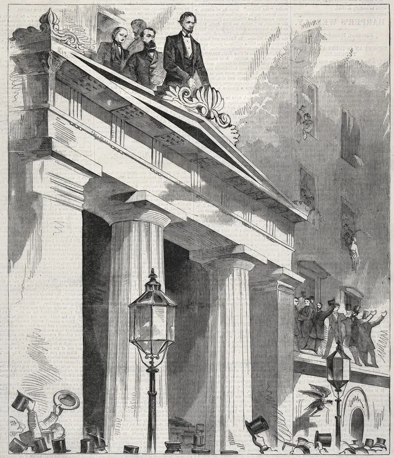 Abraham Lincoln The President Elect Addressing The People From The Astor House Balcony February 9 1861 Wall Art by Winslow Homer - High-Resolution Digital Print