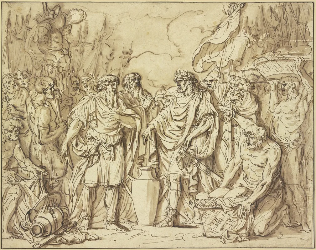Abraham Und Melchisedek Opfern Brot Und Wein Zum Dank Fur Die Besiegung Der Funf Konige