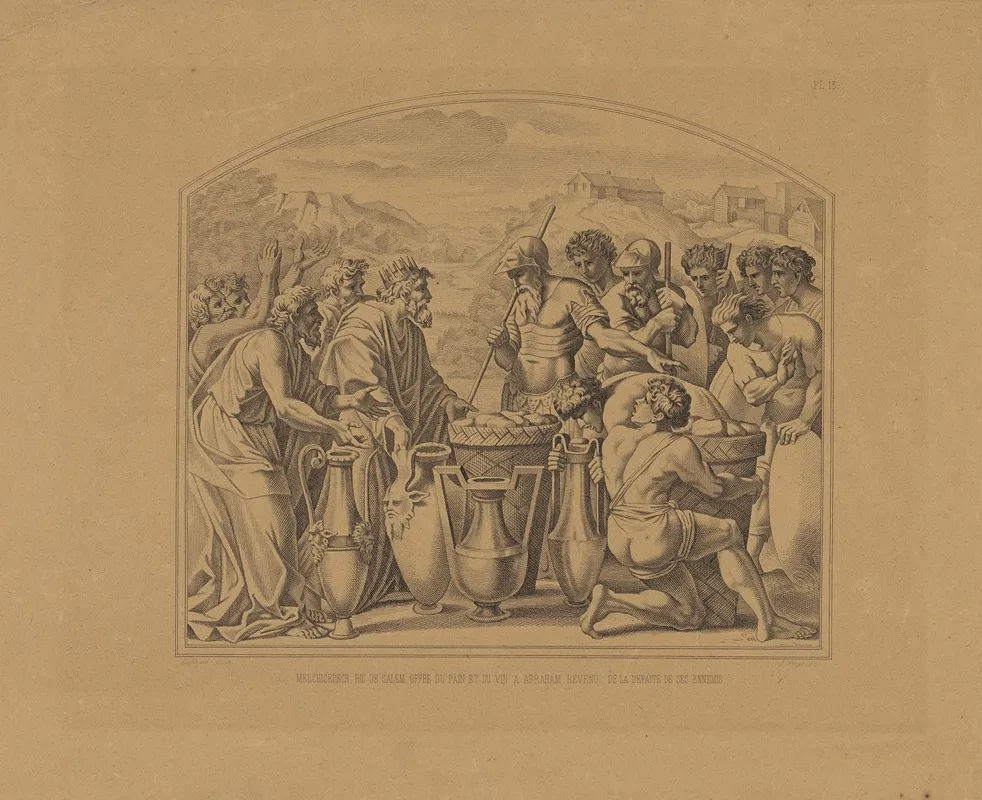 Abrahams Meeting With Melchizedek Wall Art by Jacques Petyt - High-Resolution Digital Print
