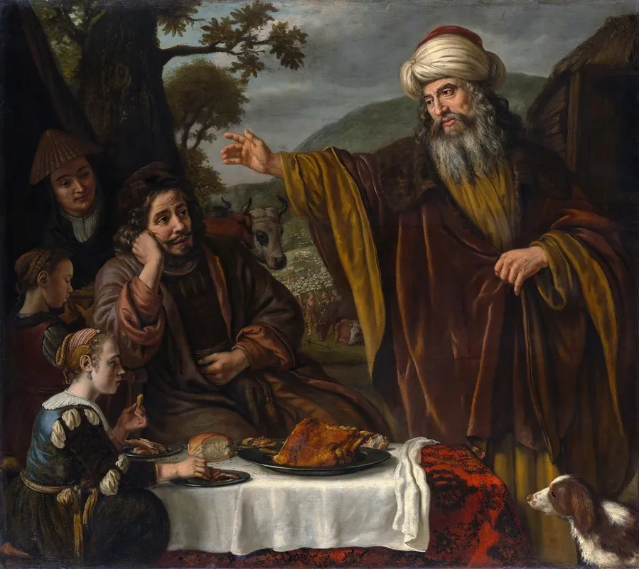 Abrahams Parting From The Family Of Lot Wall Art by Jan Victors - High-Resolution Digital Print