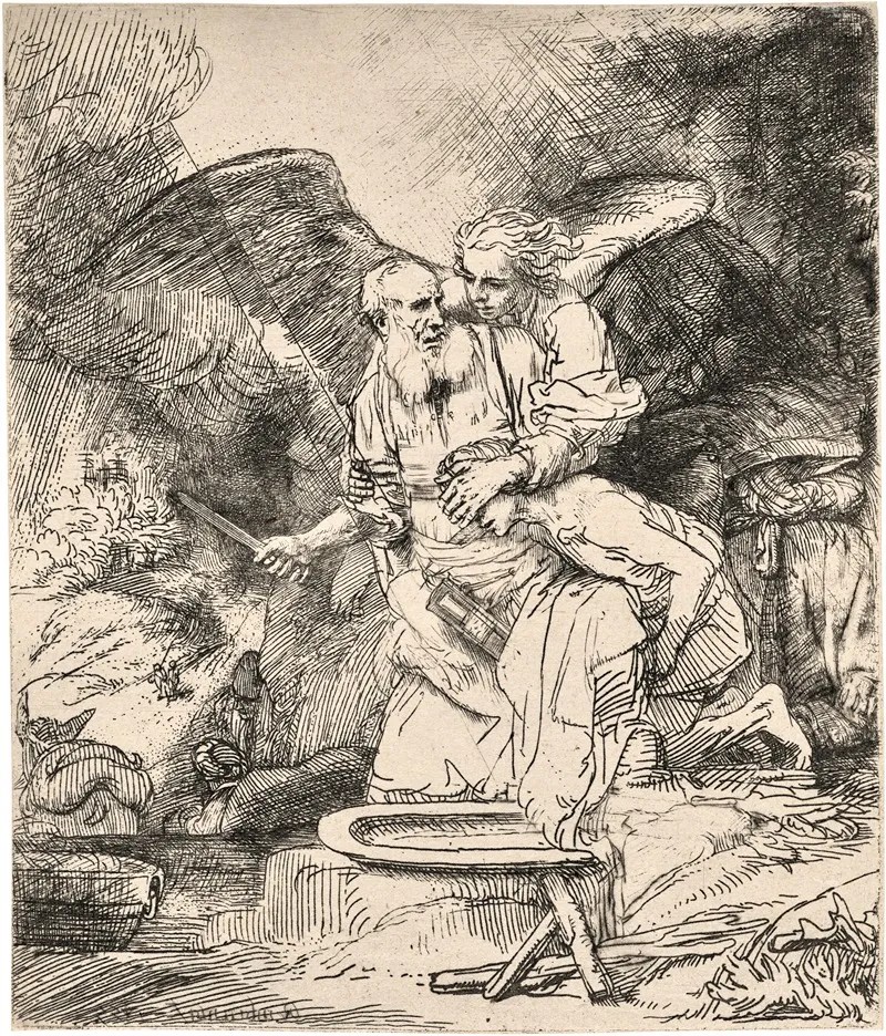 Abrahams Sacrifice 3 Wall Art by Rembrandt van Rijn - High-Resolution Digital Print
