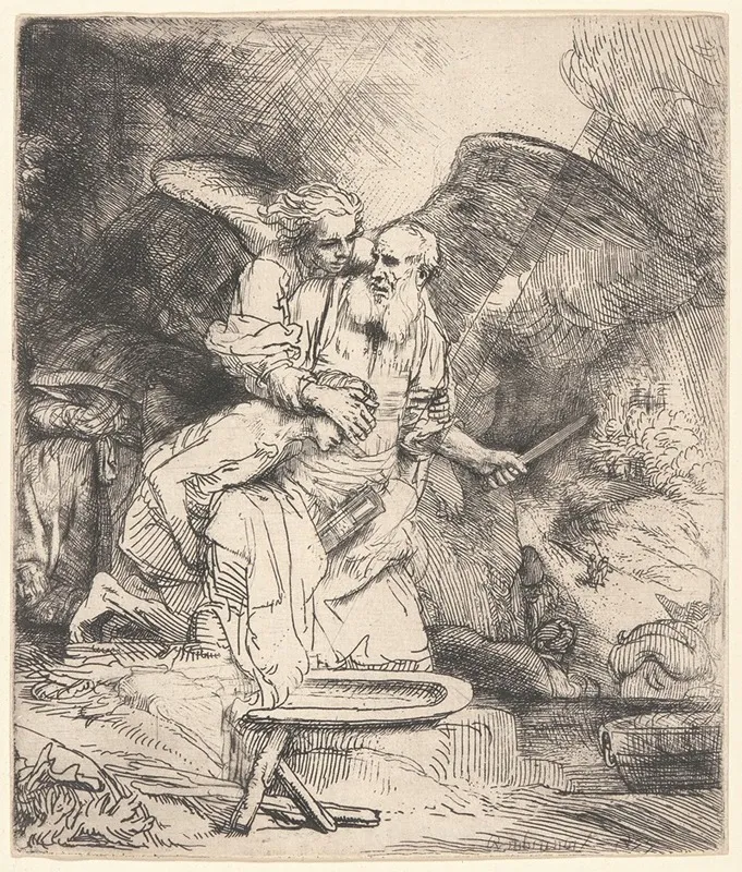 Abrahams Sacrifice Wall Art by Rembrandt van Rijn - High-Resolution Digital Print