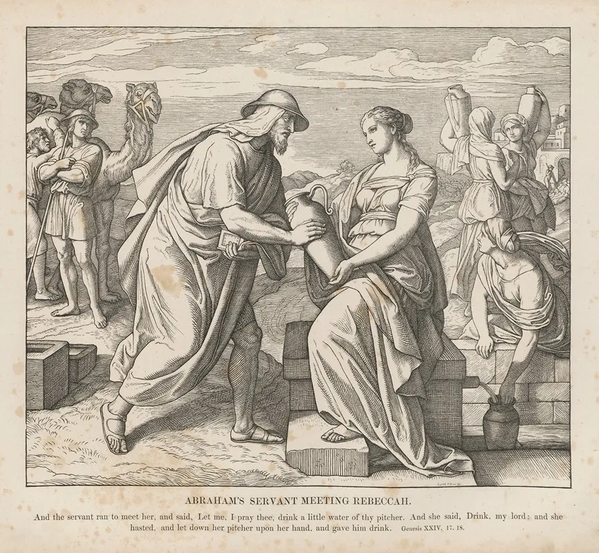 Abrahams Servant Meeting Rebeccah