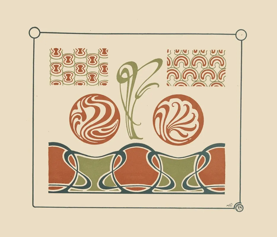 Abstract Design Based On Organic Shapes And Arabesques Wall Art by Maurice Pillard Verneuil - High-Resolution Digital Print