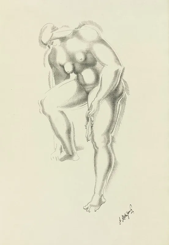 Abstract Nude Wall Art by After Auguste Rodin - High-Resolution Digital Print