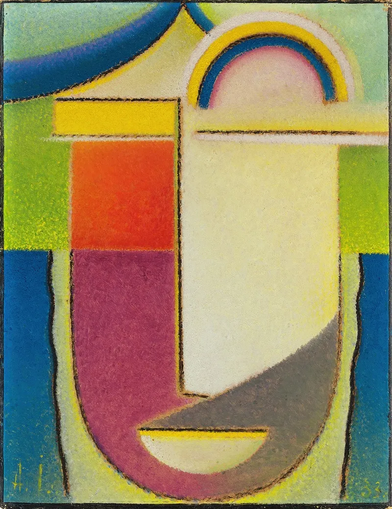 Abstrakter Kopf Ostern Abstract Head Easter Wall Art by Alexej von Jawlensky - High-Resolution Digital Print