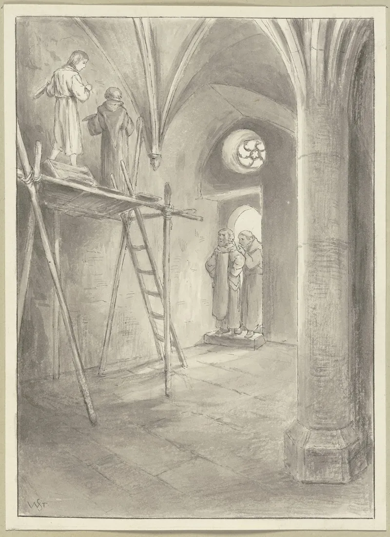 Abt Albrecht Uberrascht Diether Beim Malen