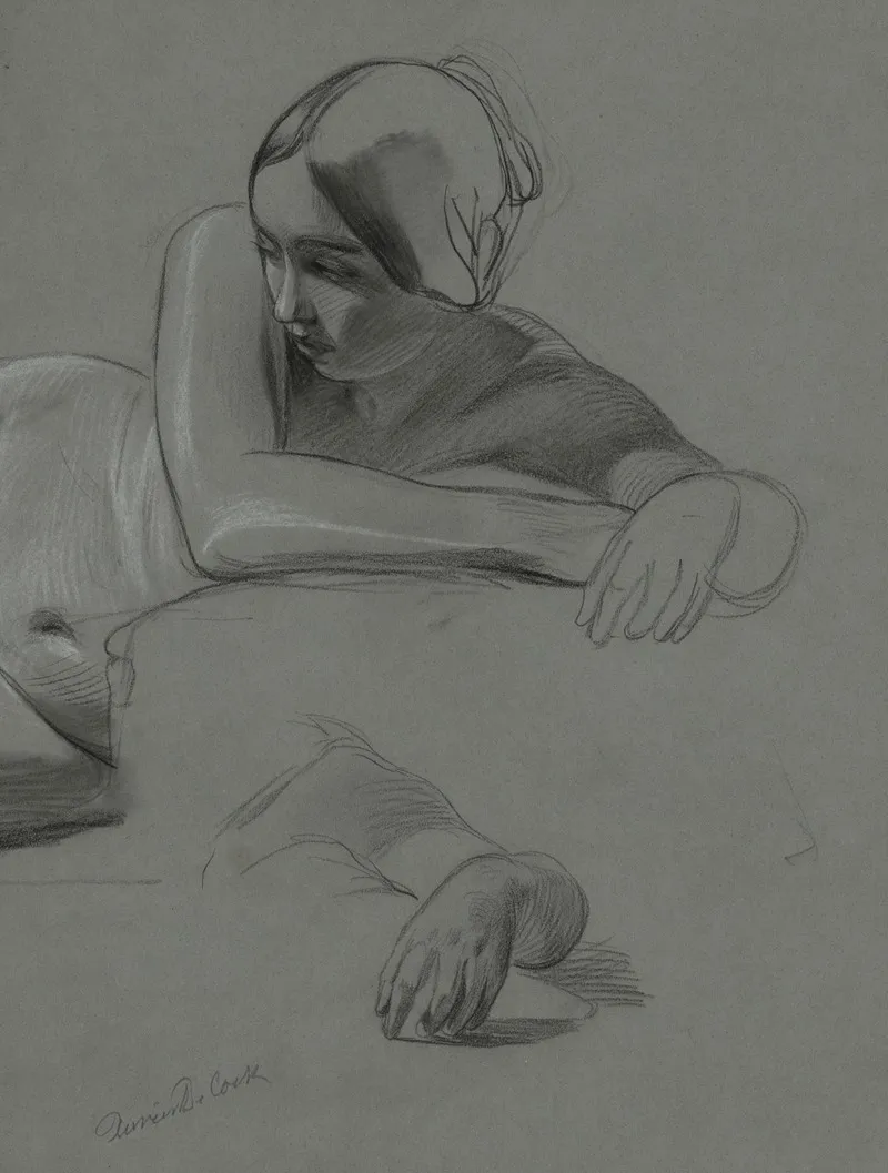 Academic Nude Of A Reclining Woman