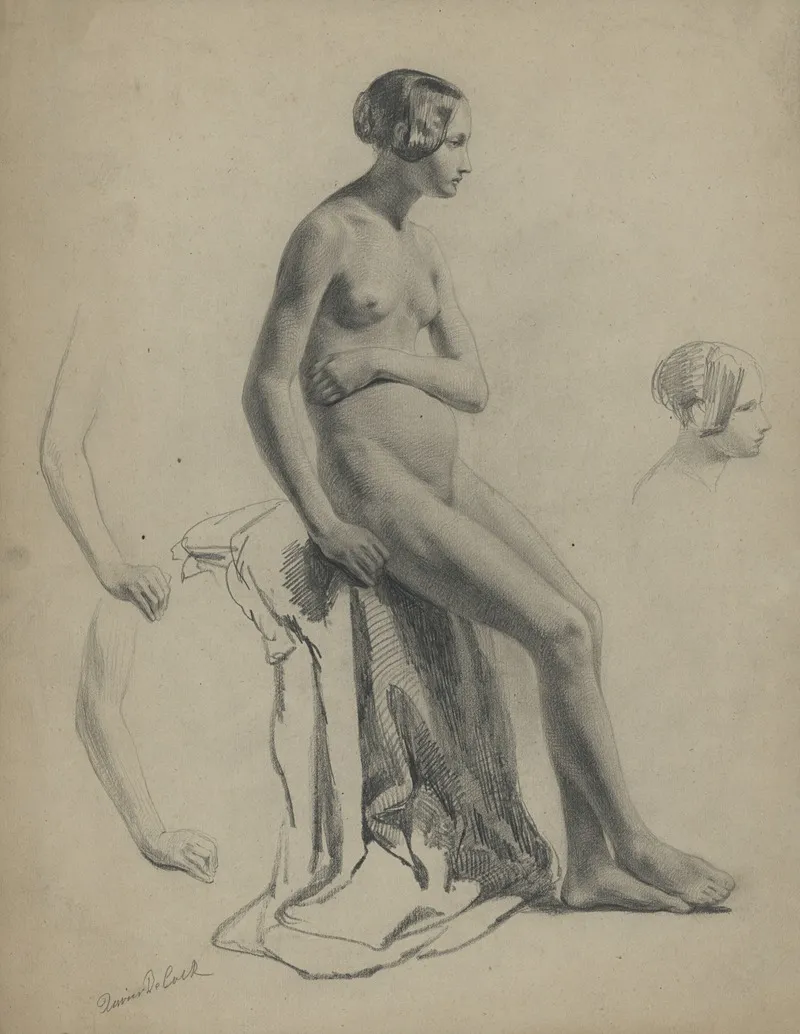 Academic Nude Of A Seated Woman