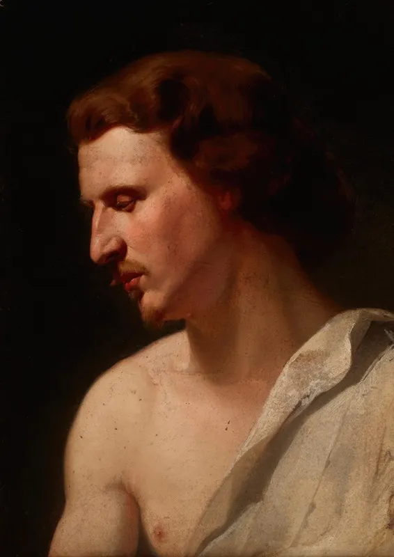 Academic Study Young Man Wall Art by Jan Matejko - High-Resolution Digital Print