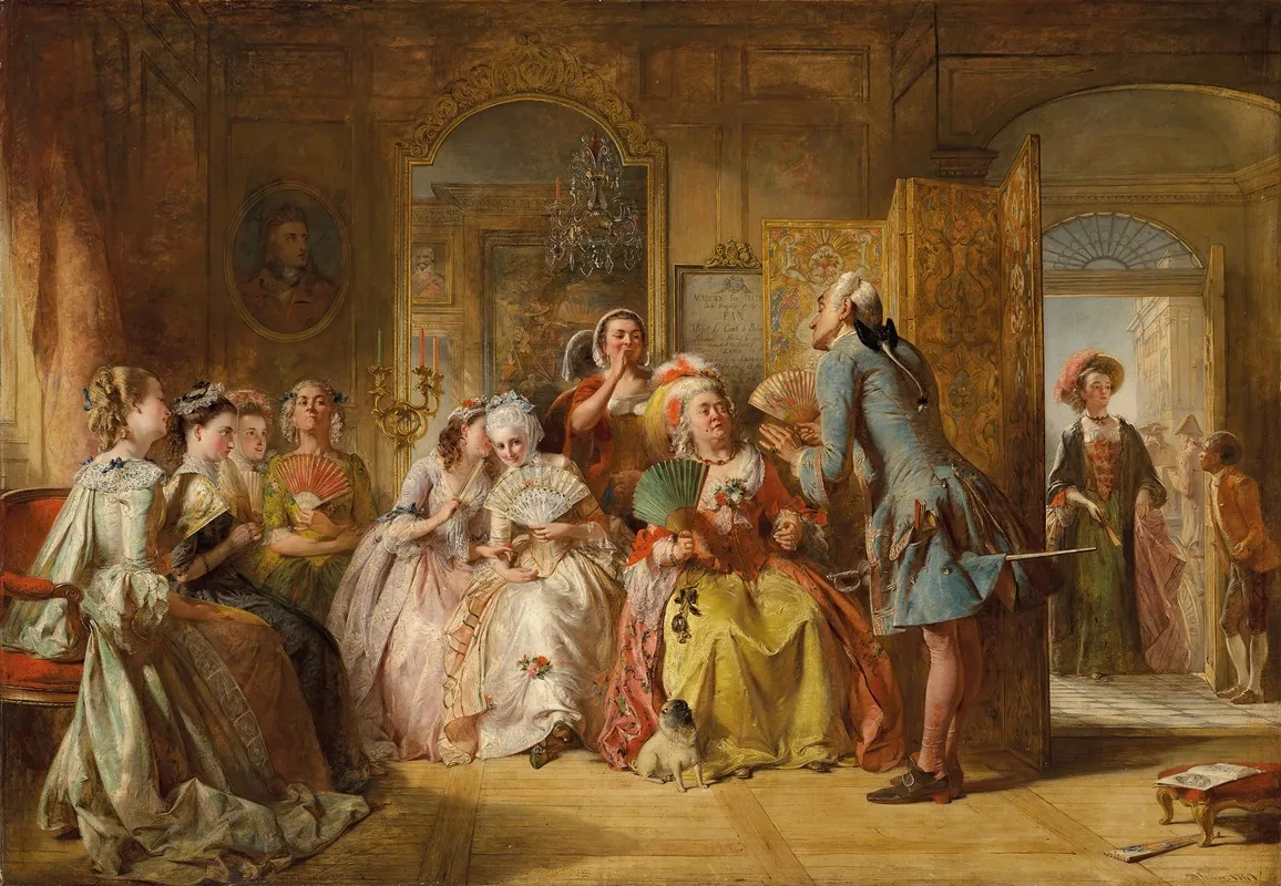 Academy For Instruction In The Discipline Of The Fan 1711 Wall Art by Abraham Solomon - High-Resolution Digital Print