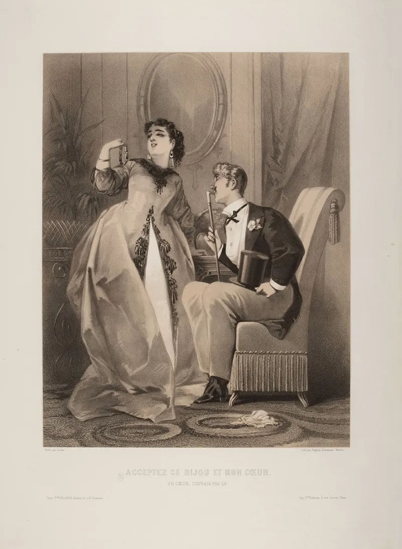 Acceptez Ce Bijou Et Mon Coeur Un Coeur Connais Pas Ca Wall Art by François Delarue - High-Resolution Digital Print