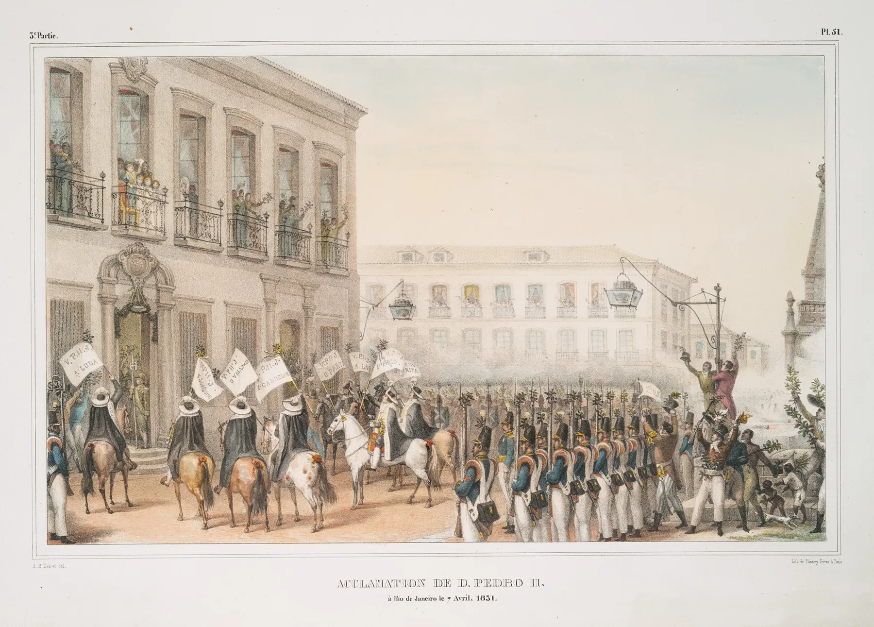 Acclamation De D Pedro Ii A Rio De Janeiro Le 7 Avril 1851