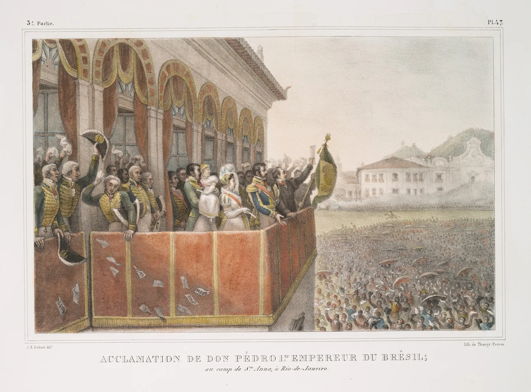 Acclamation De Don Pedro I Er Empereur Du Bresil Au Camp De Santa Anna A Rio De Janeiro