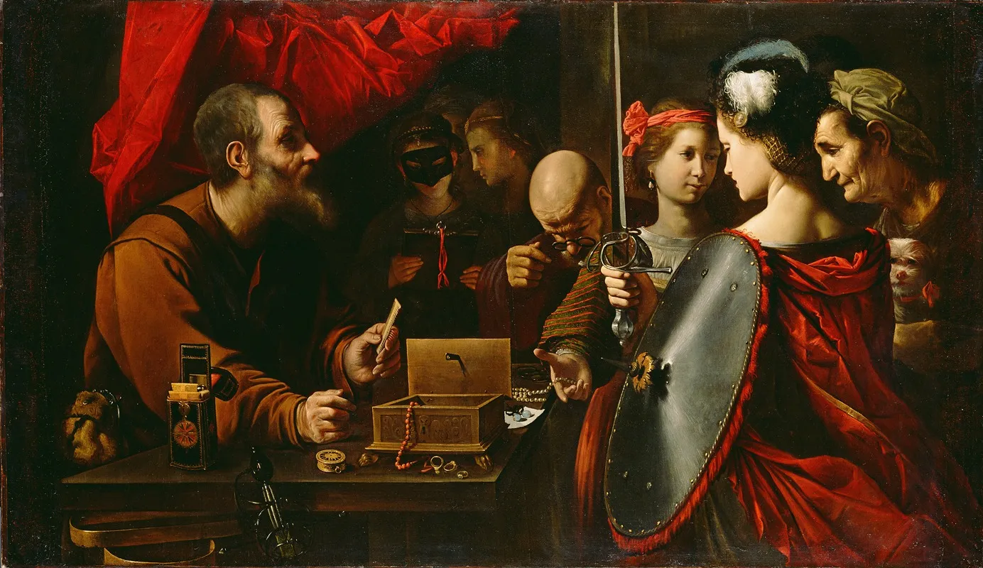 Achilles Among The Daughters Of Lycomedes Wall Art by Pietro Paolini - High-Resolution Digital Print