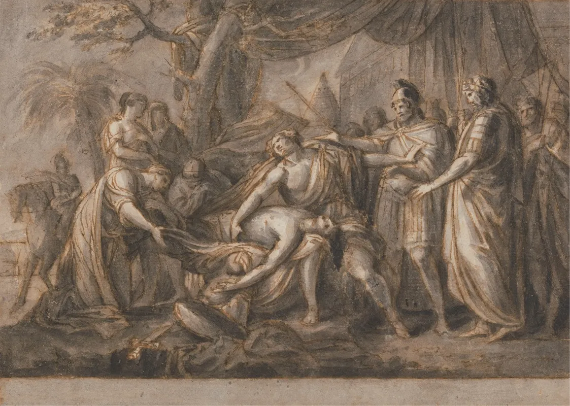 Achilles Lamenting The Death Of Patroclus 3 Wall Art by Gavin Hamilton - High-Resolution Digital Print
