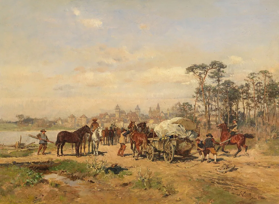 Achsbruch Auf Der Strase Nach Rothenburg