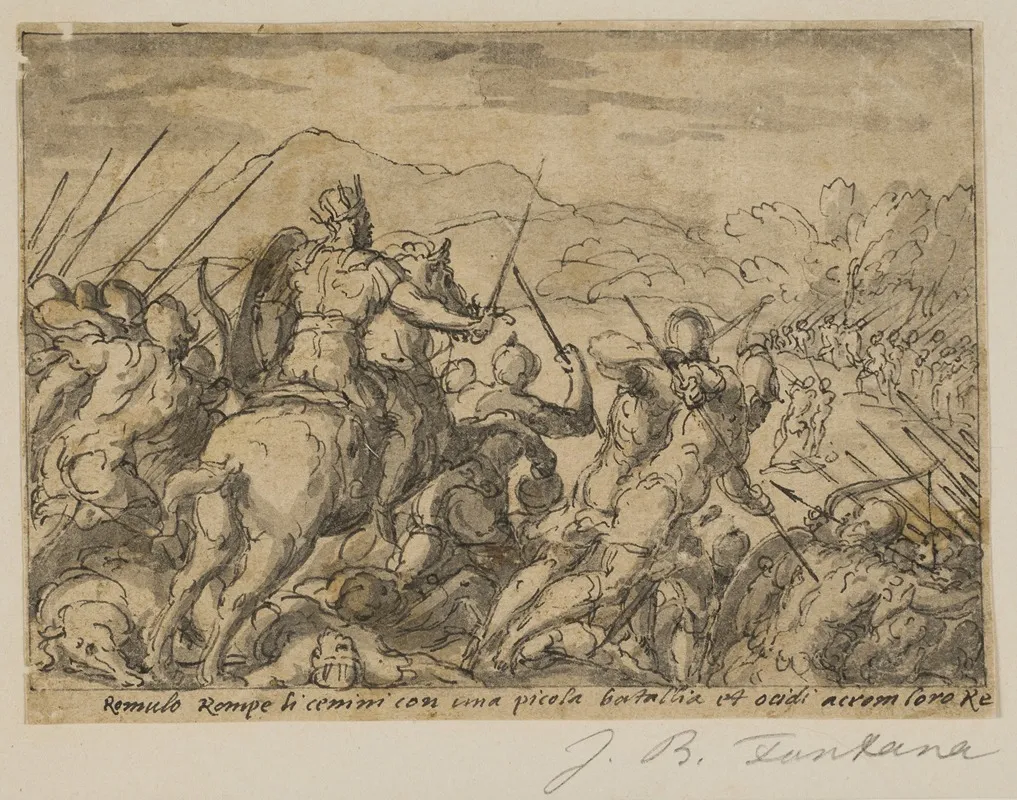 Acron Angriber Romulus Wall Art by Giovanni Battista Fontana - High-Resolution Digital Print