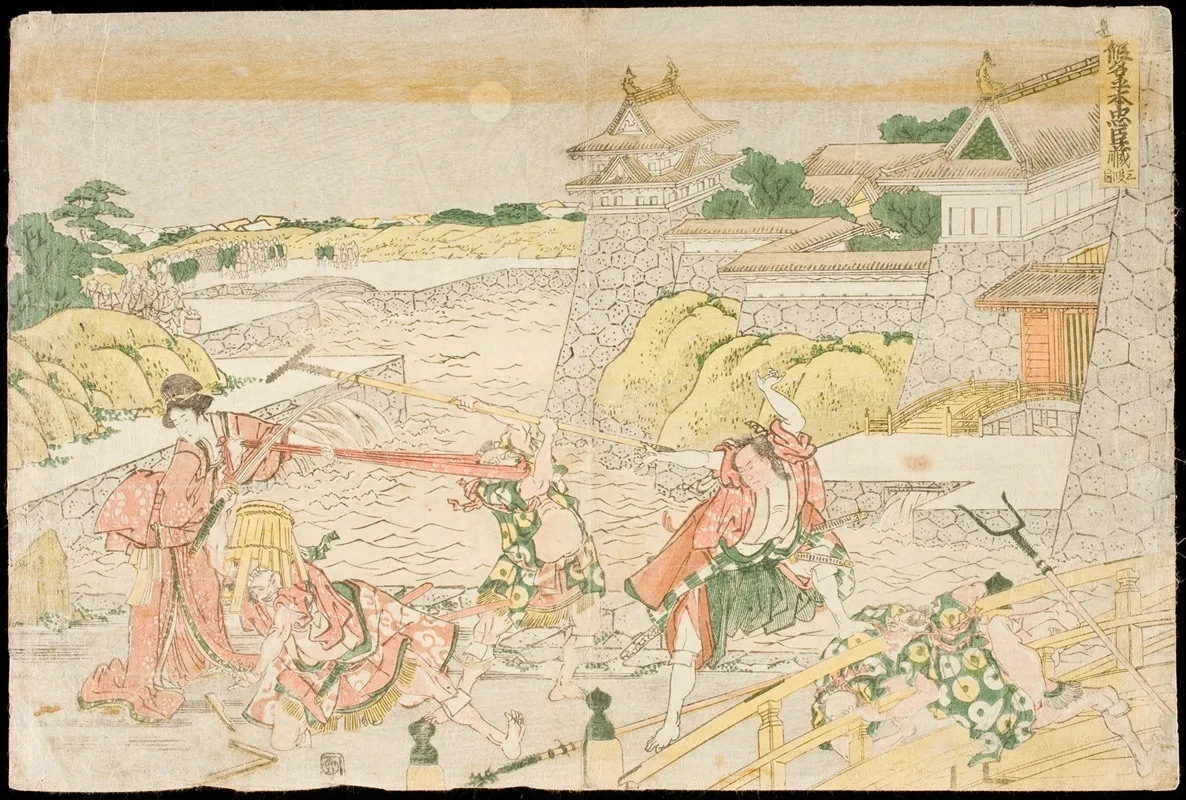 Act Iii From The Play Kanadehon Chushingura A Kana Primer For The Treasury Of Loyal Retainers Wall Art by Katsushika Hokusai - High-Resolution Digital Print
