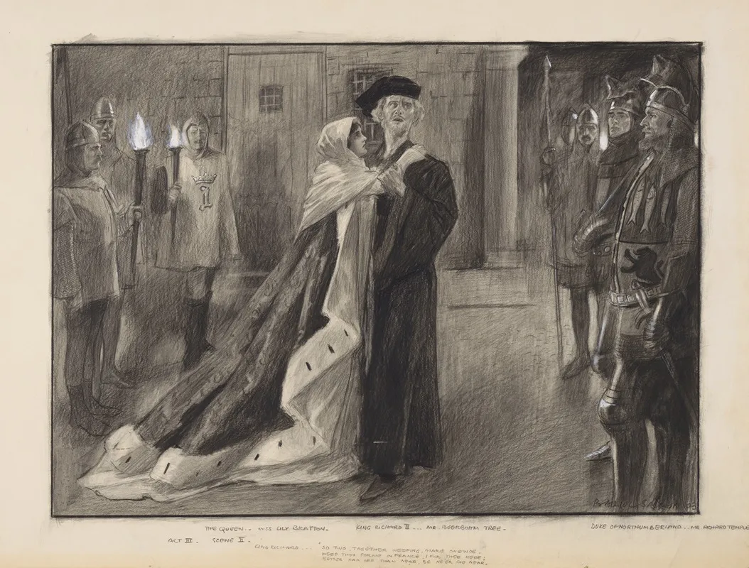 Act Iii Scene Ii King Richard So Two Together Weeping Make One Woe Wall Art by Balliol Salmon - High-Resolution Digital Print