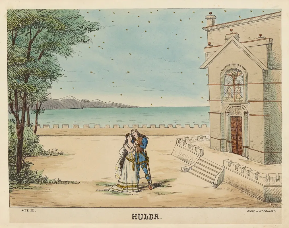 Acte Iii Hulda Decor De Mr Poinsot Wall Art by R. M. Lair - High-Resolution Digital Print
