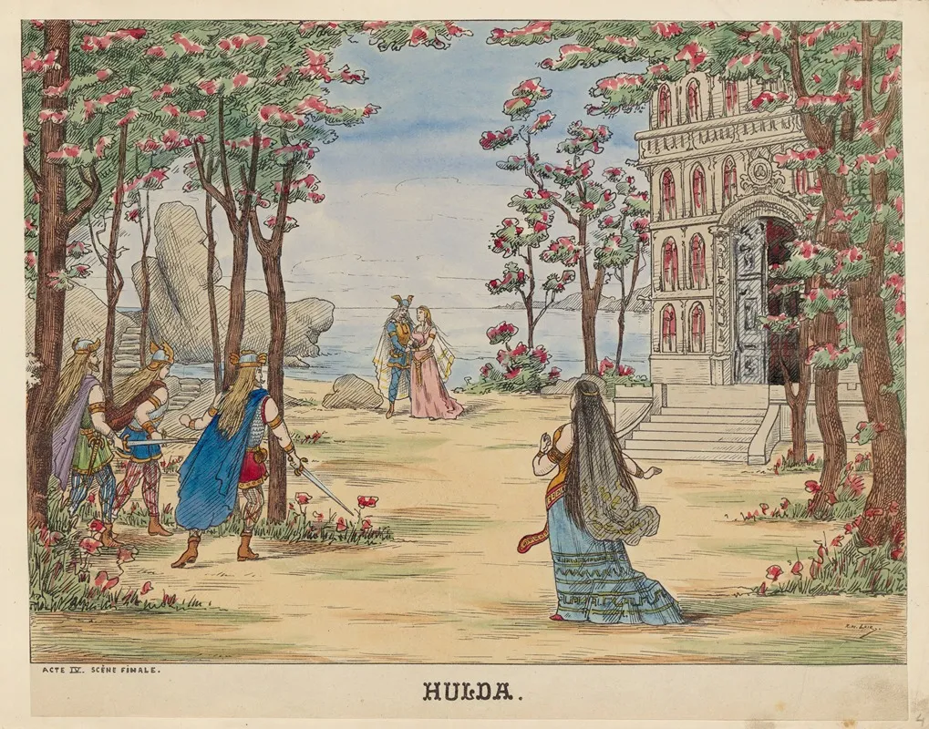 Acte Iv Scene Finale Hulda Wall Art by R. M. Lair - High-Resolution Digital Print