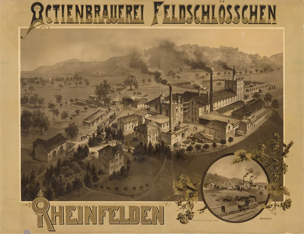 Actienbrauerei Feldschlosschen Rheinfelden Wall Art by Maurice Zimmermann - High-Resolution Digital Print