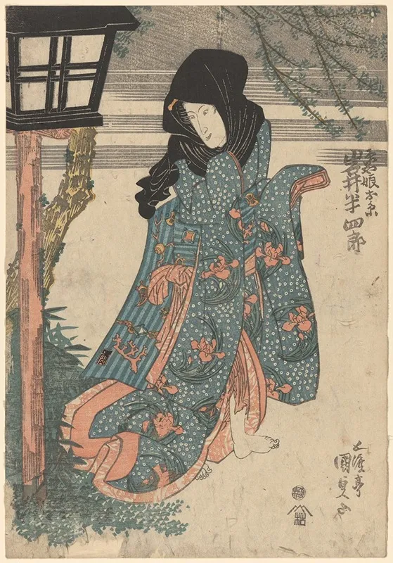 Actor Iwai Hanshiro In The Role Of Oito Wall Art by Utagawa Kunisada (Toyokuni III) - High-Resolution Digital Print