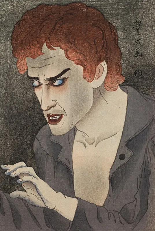 Actor Morita Kanya Xiii As Jean Valjean From An Untitled Series Known As Flowers Of The Theater Wall Art by Yamamura Toyonari - High-Resolution Digital Print
