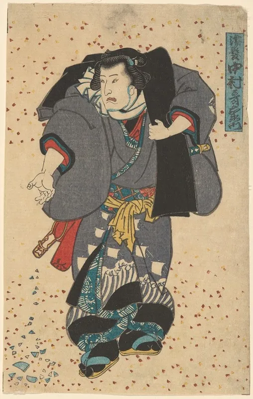 Actor Playing The Role Of Nuregami Wall Art by Utagawa Kunisada (Toyokuni III) - High-Resolution Digital Print