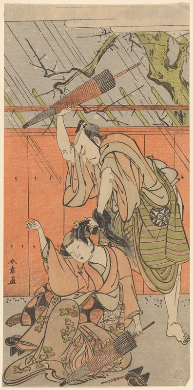 Actors Nakamura Nakazo I And Yamashita Kinsaku Ii