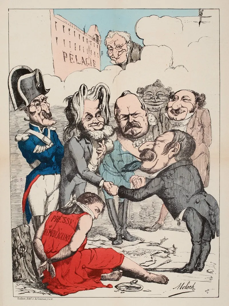 Actualite Speciale Permettez Moi Messieurs De Vous Feliciter Wall Art by Moloch (Alphonse Hector Colomb) - High-Resolution Digital Print