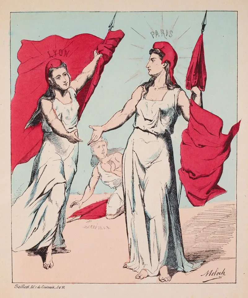 Actualites 8 Lyon Paris Marseille Wall Art by Moloch (Alphonse Hector Colomb) - High-Resolution Digital Print